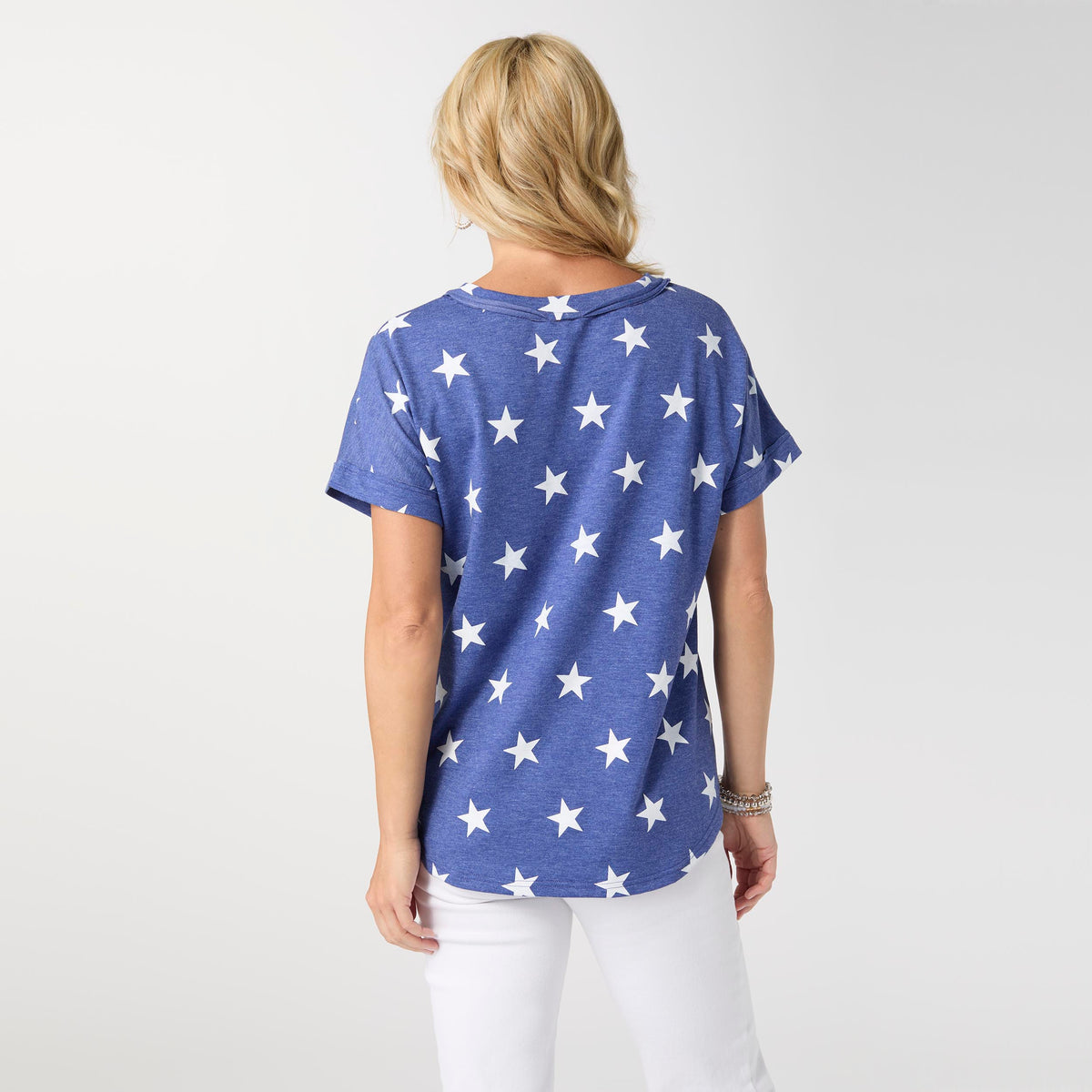 Soft Stars V-Neck Top