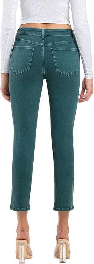 Vervet | High Rise Ankle Slim Straight Jeans
