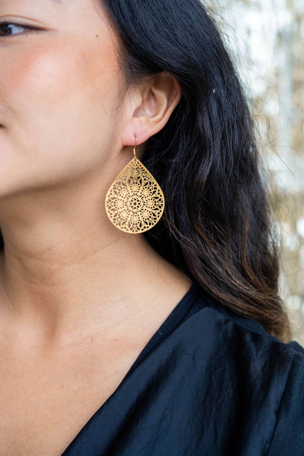 Camilla Pendant Earrings - Gold