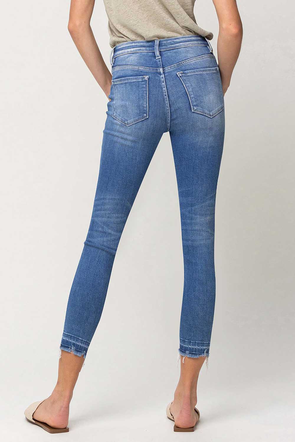 Vervet | Mid Rise Skinny Crop Button Fly Jeans