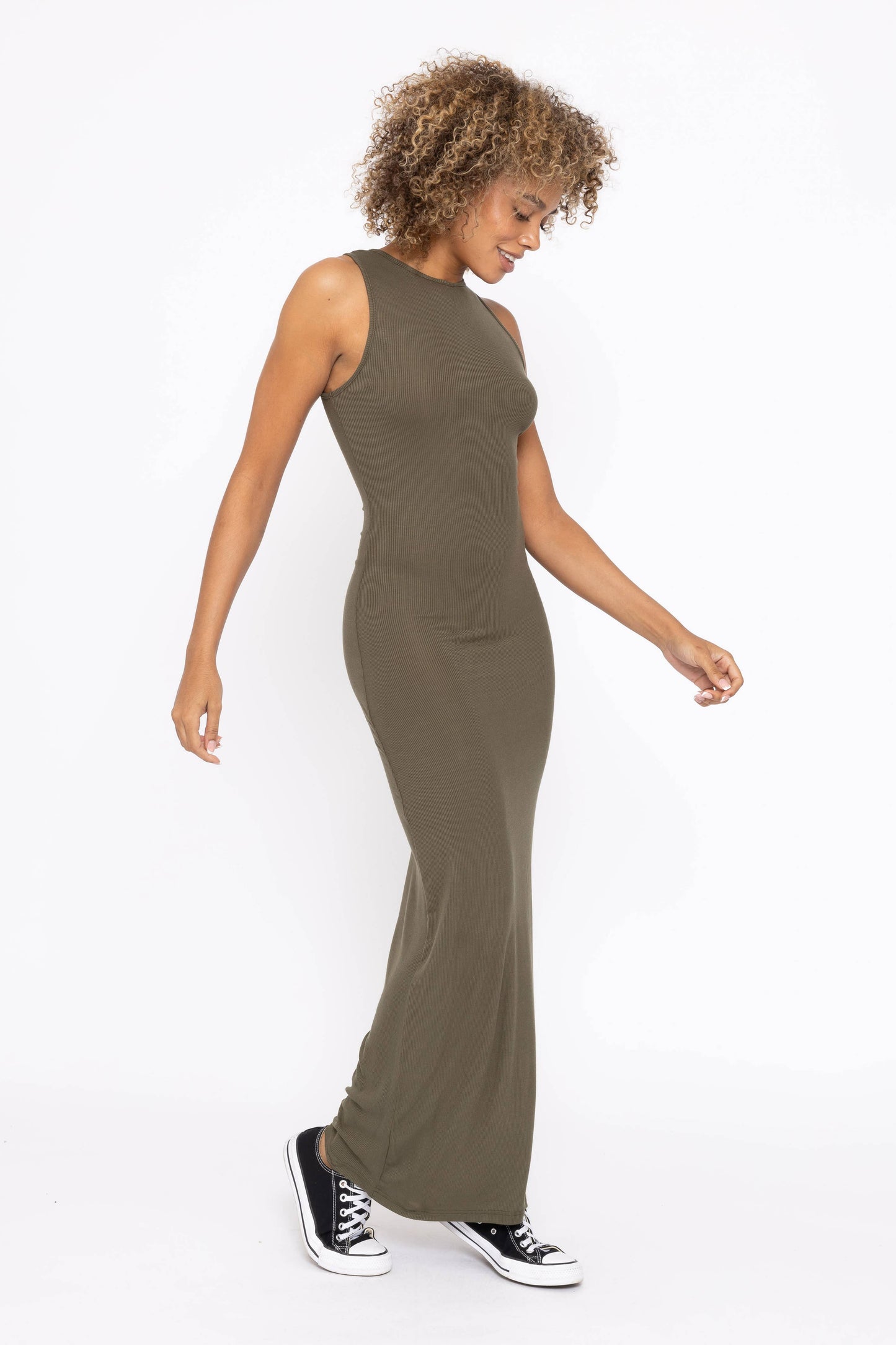 Mono B | Ribbed Maxi Tank Dress