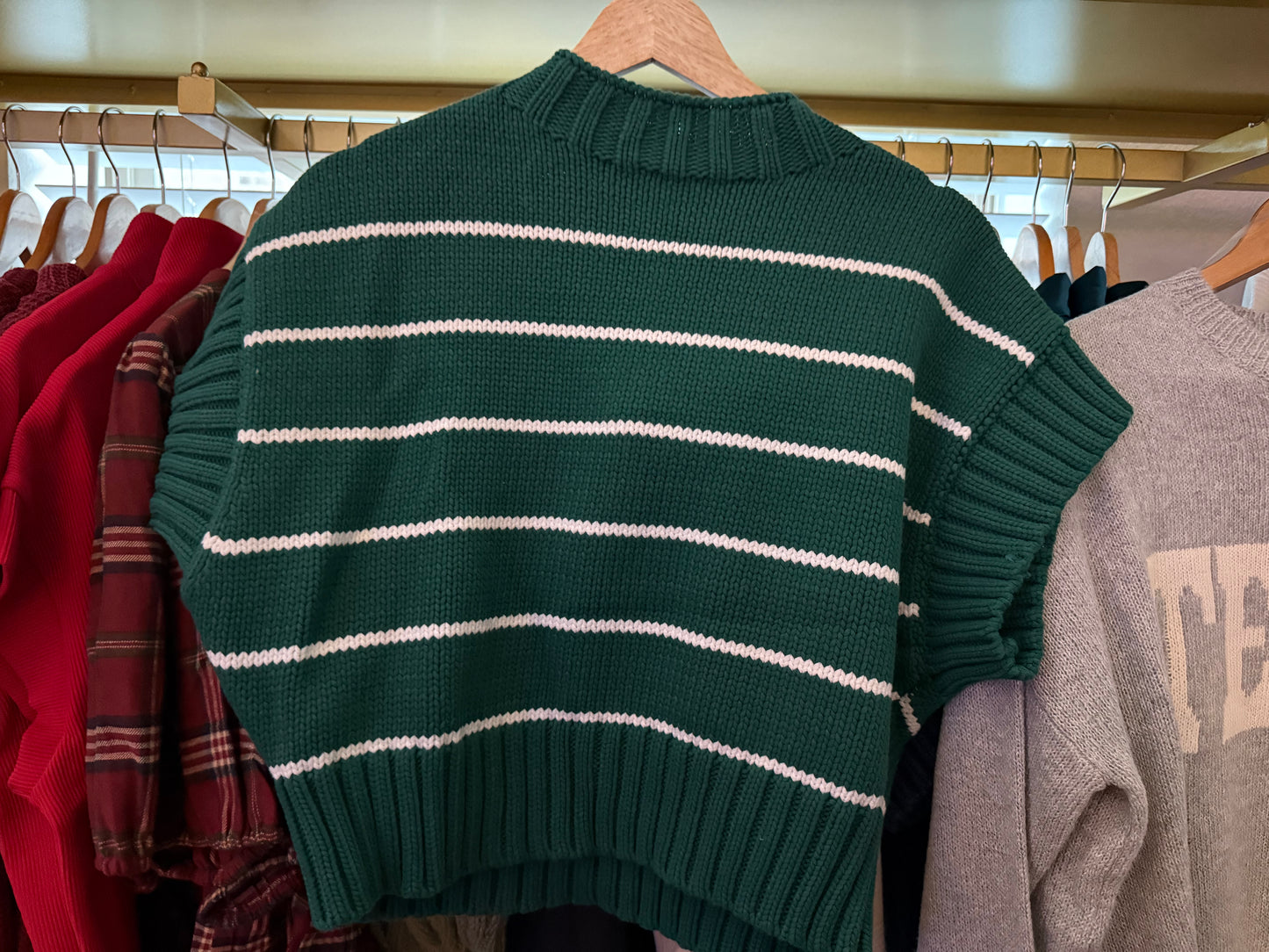 Green Stripe Sweater