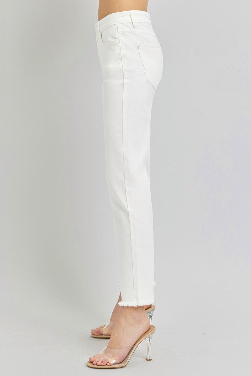Risen | Tummy Control Mid Rise Crop Straight Pants