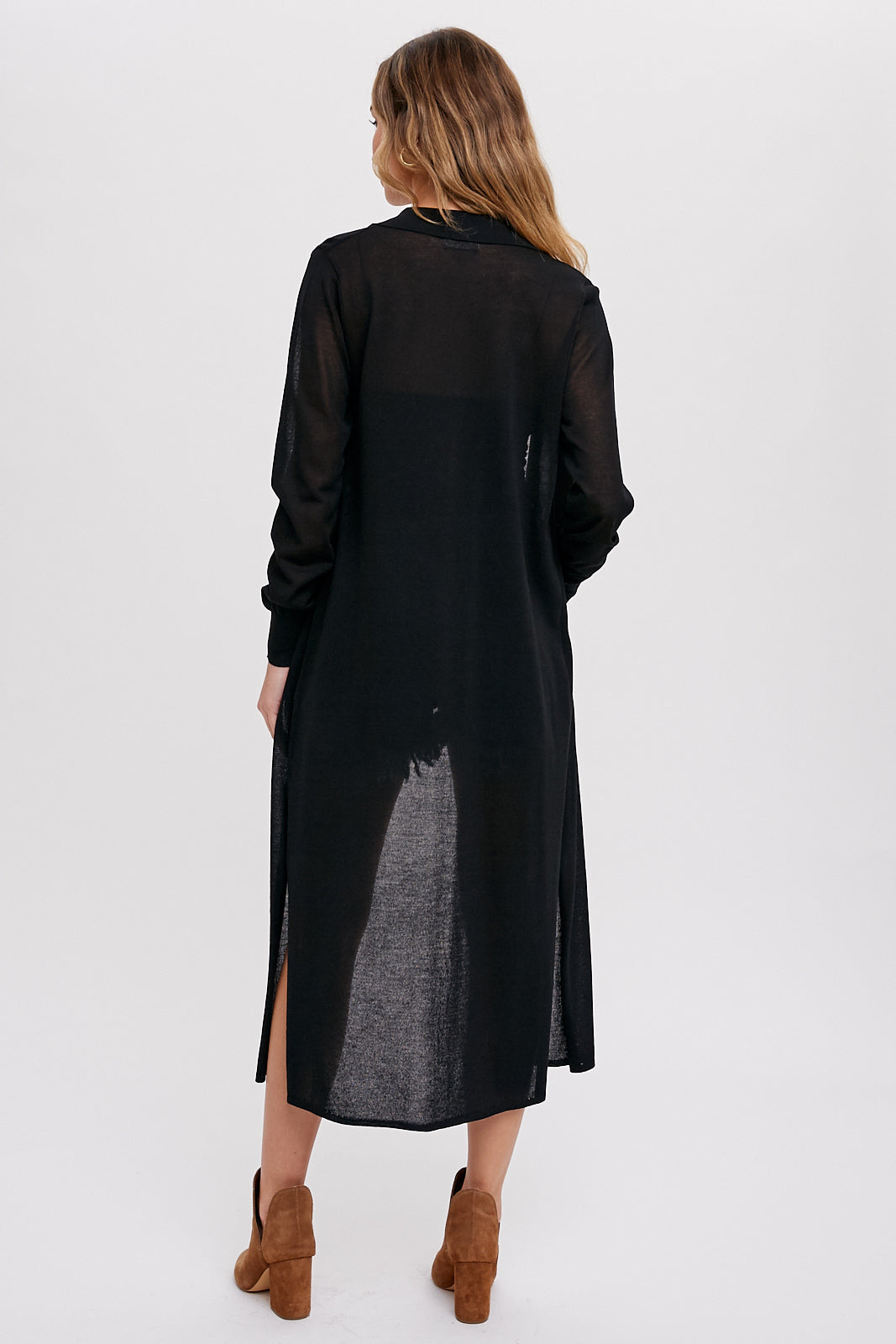 Longline Knit Shirt Top