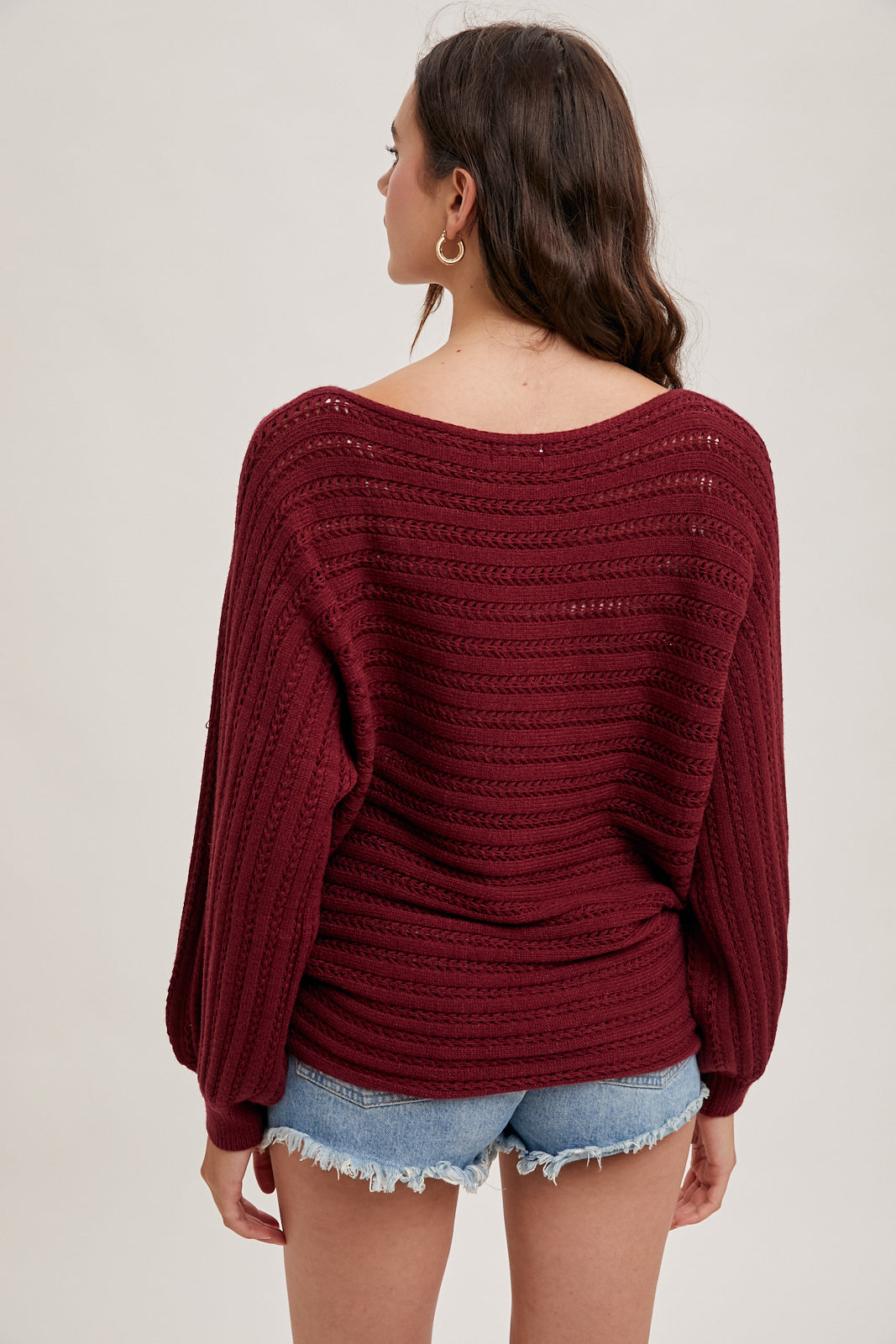 Textured Versatile Sweater Pullover