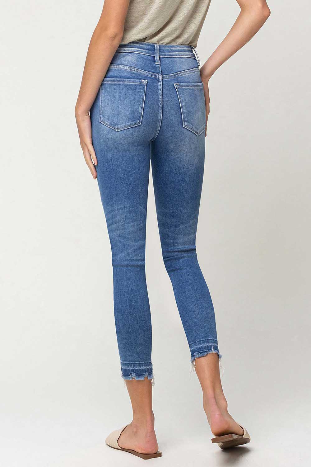 Vervet | Mid Rise Skinny Crop Button Fly Jeans
