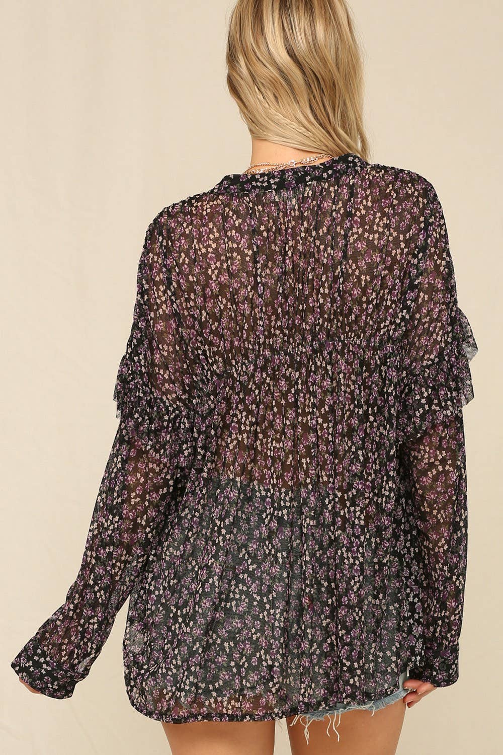 Floral Button-Down Blouse