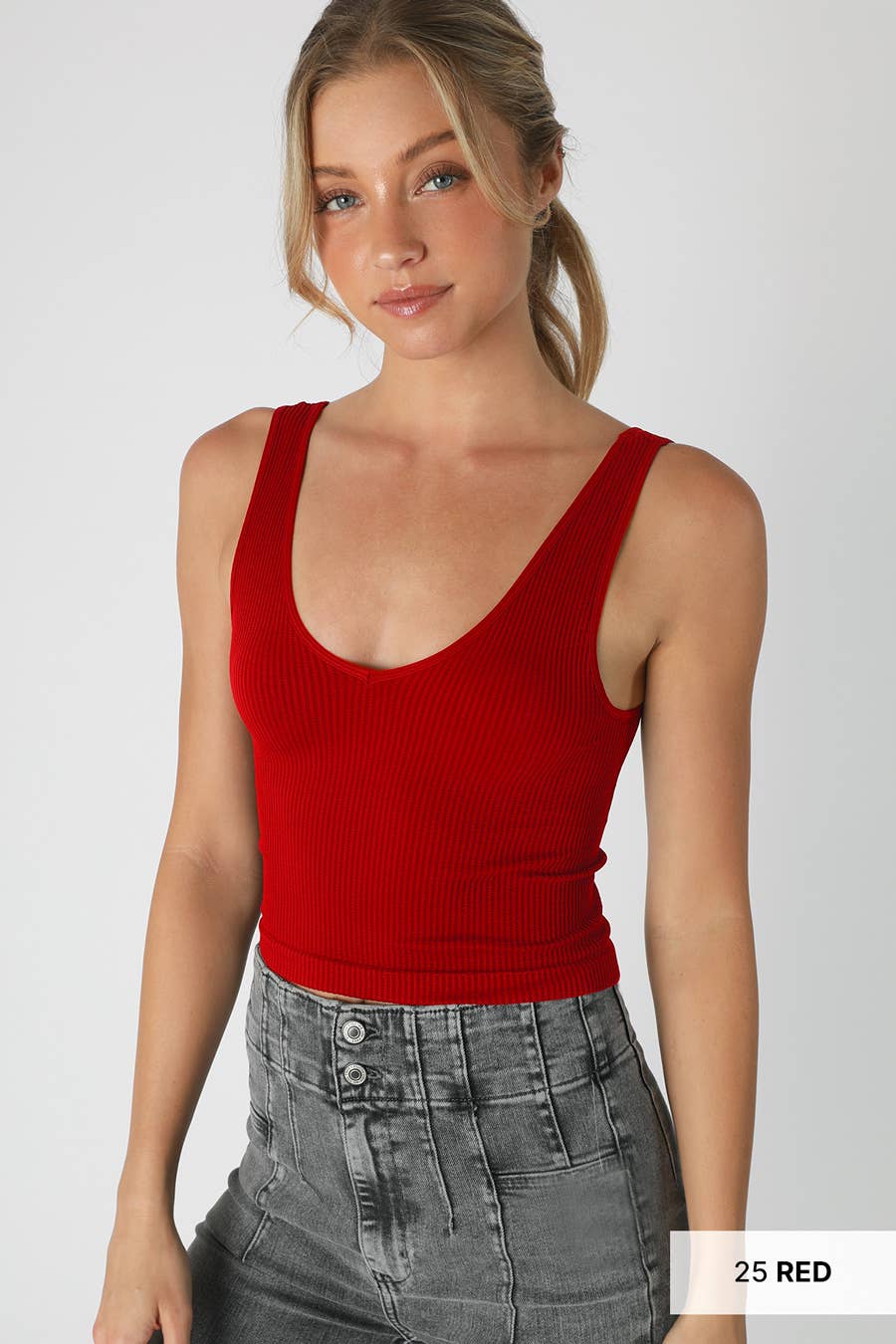 Reversible Ribbed Crop Top