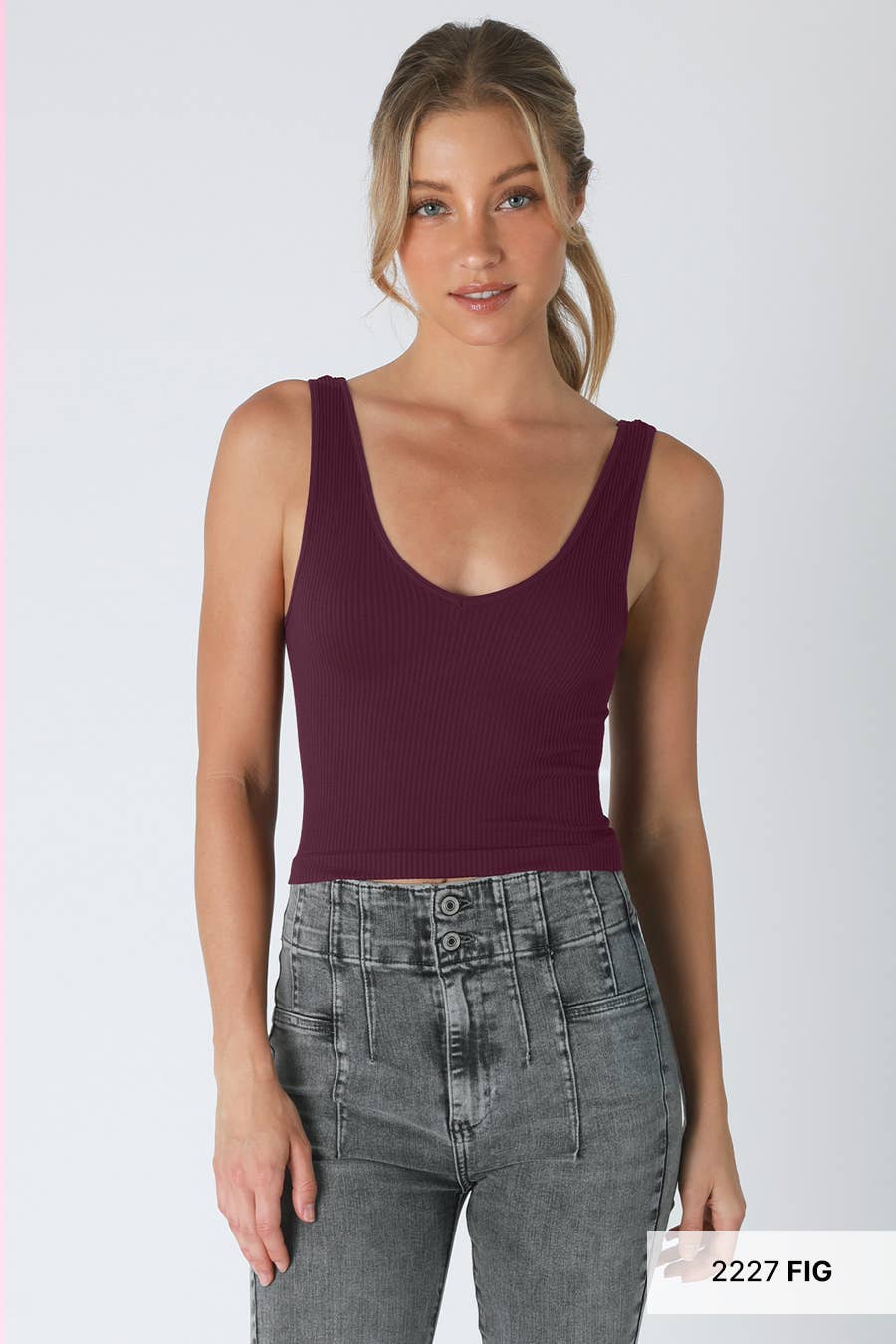 Reversible Ribbed Crop Top