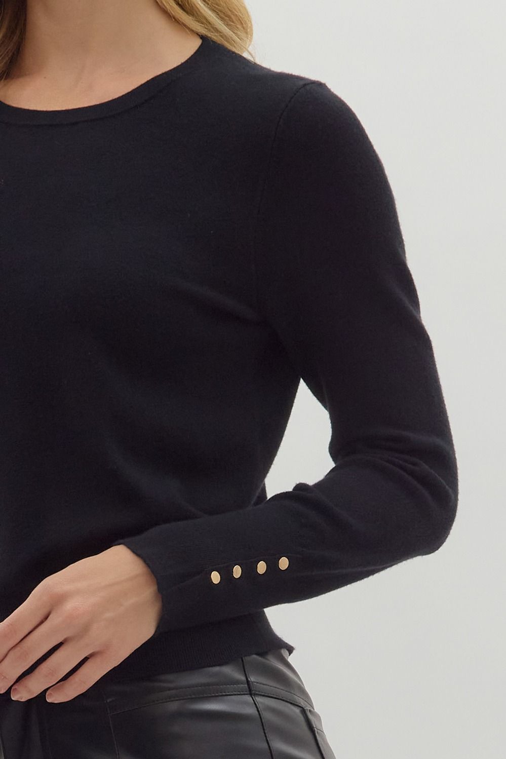 Entro | Button Detail Lightweight Sweater