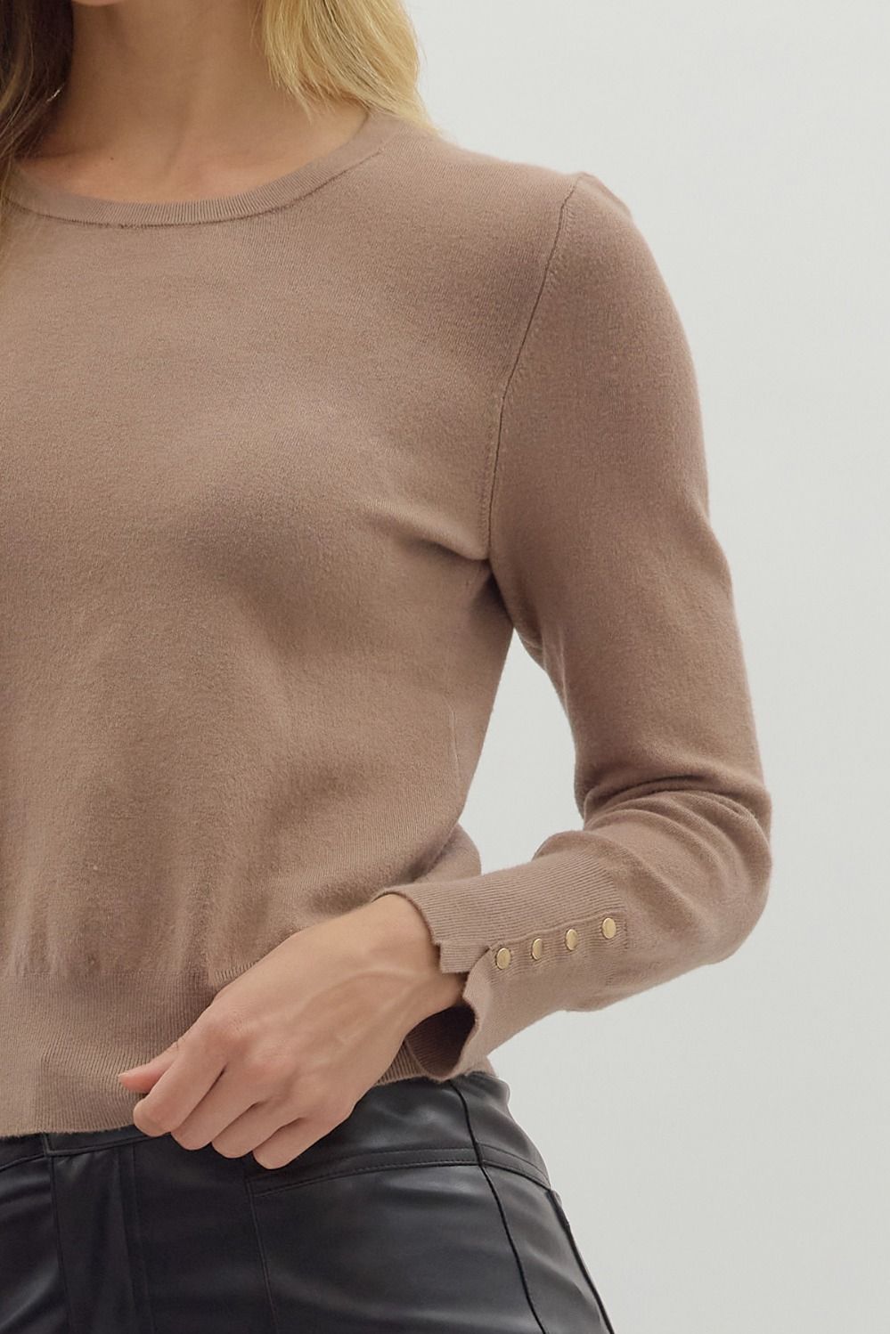 Entro | Button Detail Lightweight Sweater