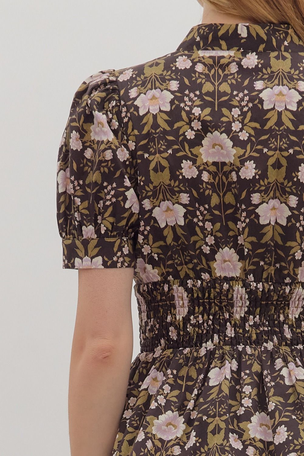 Entro | Floral Zipper Peplum Top