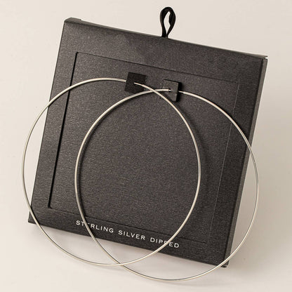 Large Thin Hoop Earrings