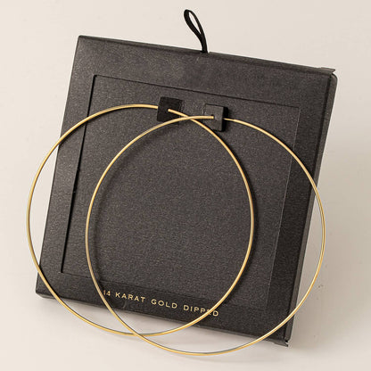 Large Thin Hoop Earrings