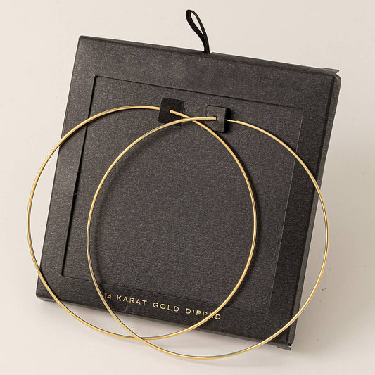 Large Thin Hoop Earrings
