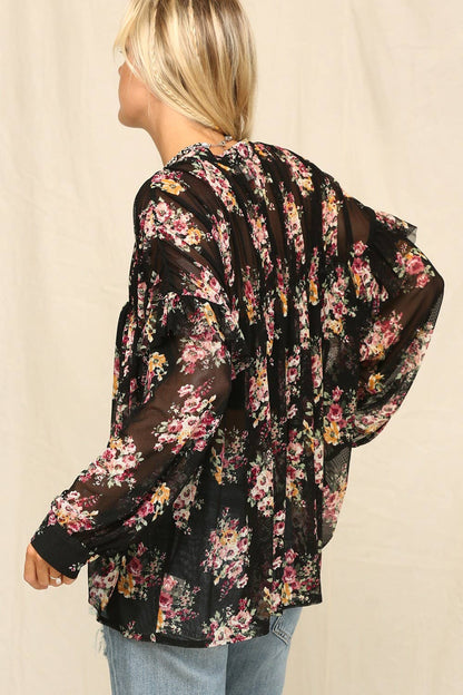 Floral Button-Down Blouse