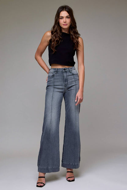 Hidden | Happi Pintuck High Rise Flare
