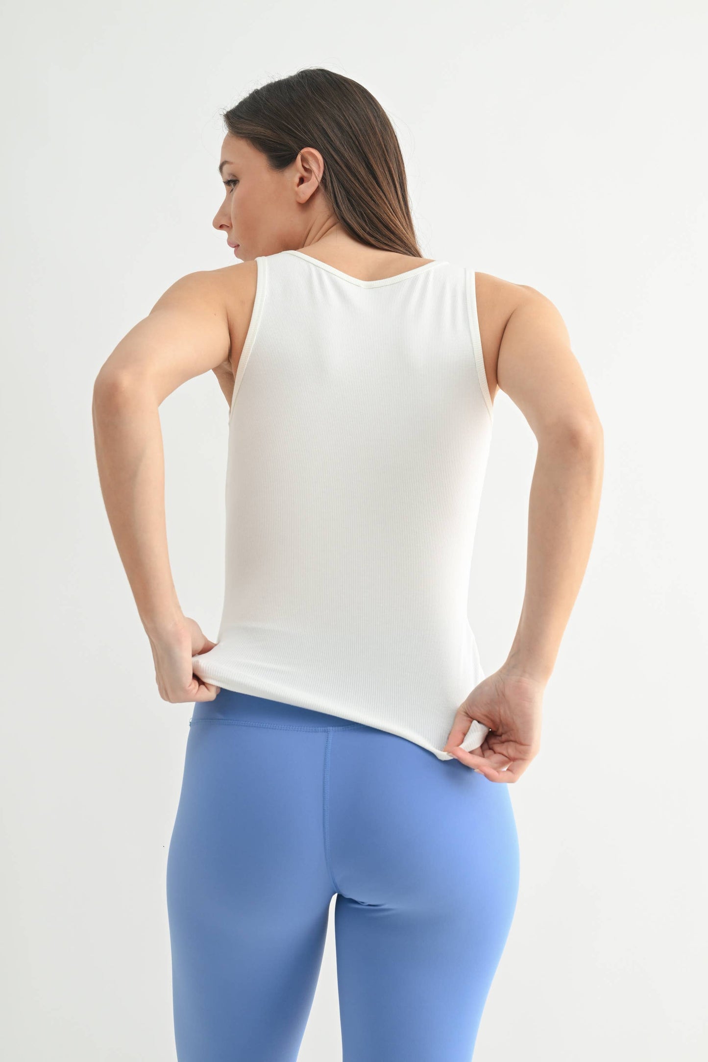Mono B | Square Neck Ribbed Tank Top