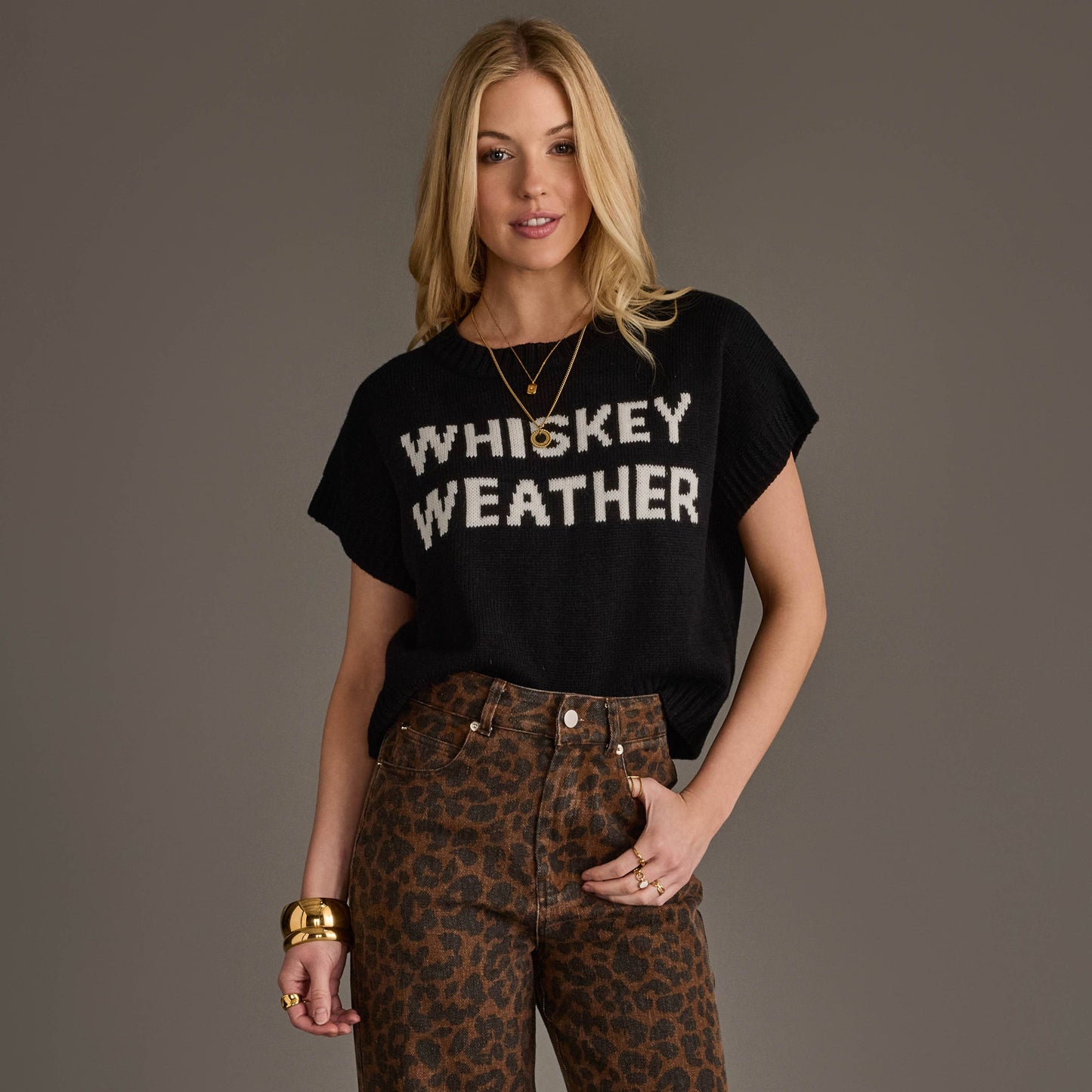 Whiskey Weather Short Sleeve Sweater