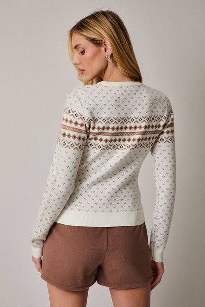 Cream Fitted Sweater