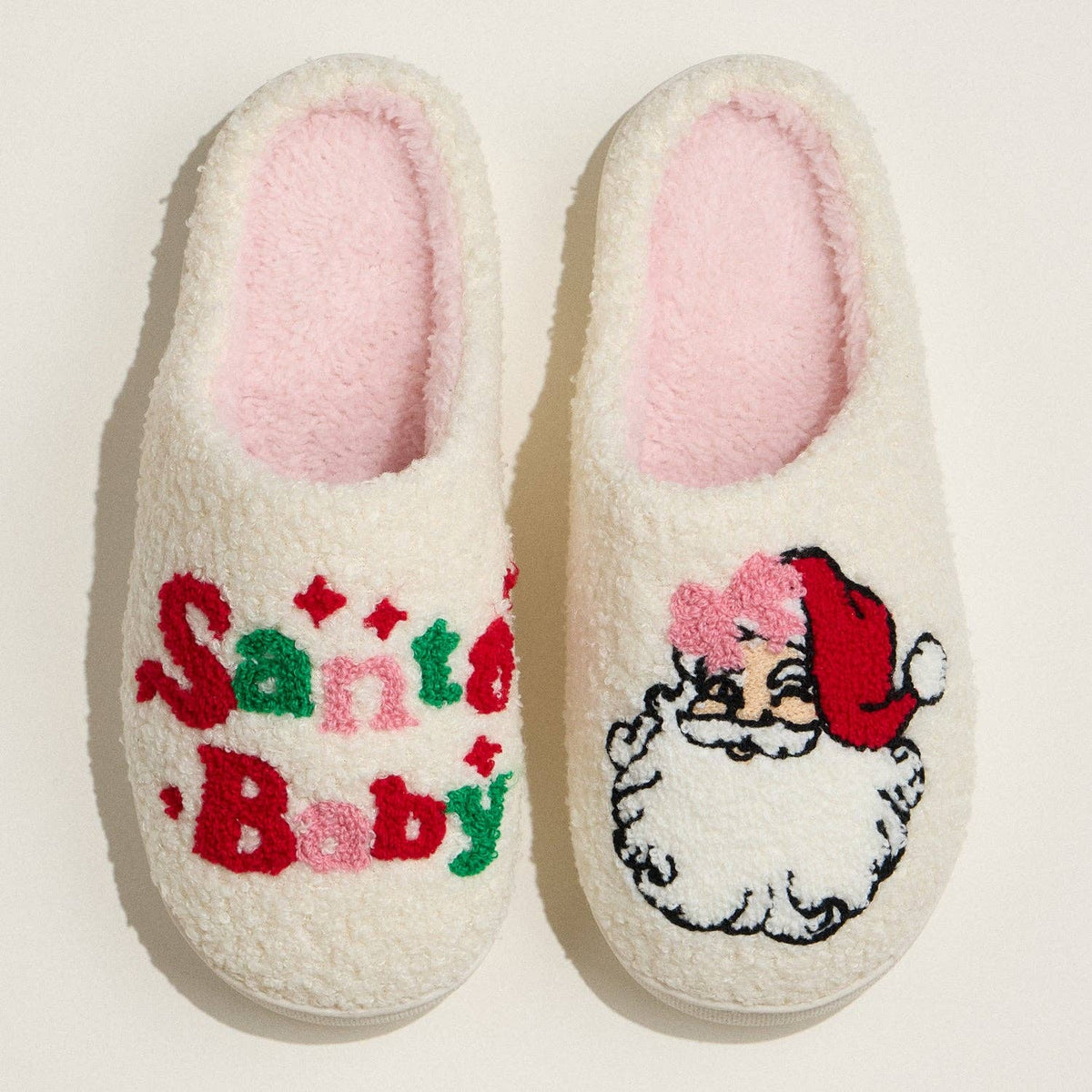 Sherpa Santa Baby Slippers