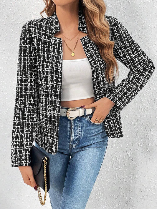 Tweed Plaid Blazer