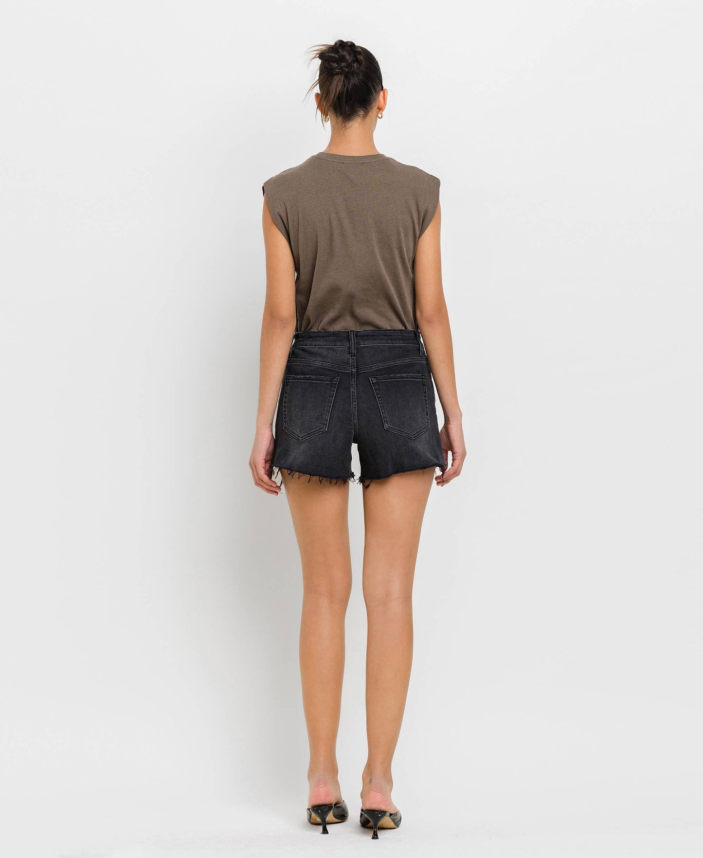 Vervet | High Rise Side Slit A Line Shorts