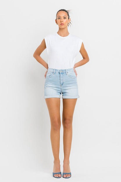 Vervet | Super High Rise Cuffed Mom Shorts