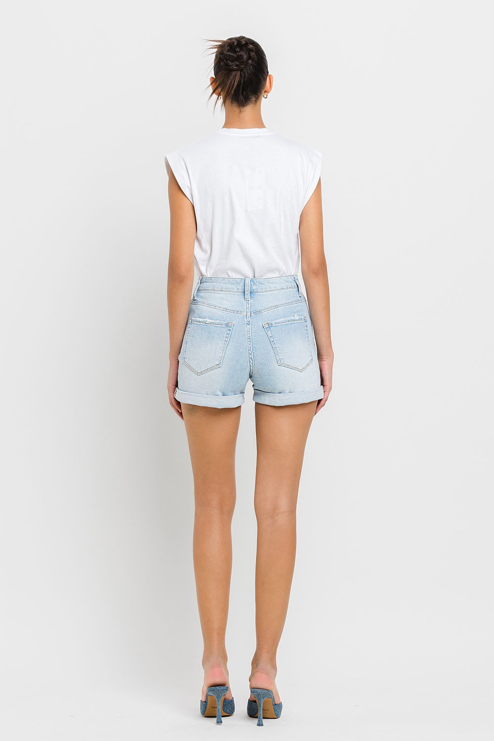 Vervet | Super High Rise Cuffed Mom Shorts
