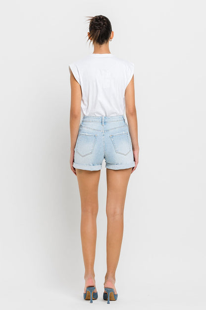 Vervet | Super High Rise Cuffed Mom Shorts
