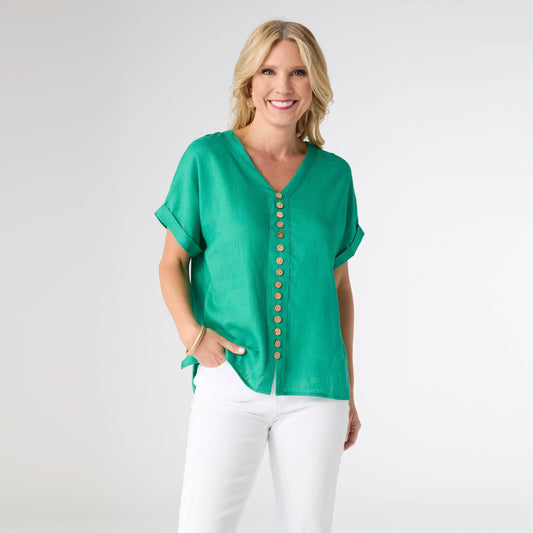 Sophia Top with Button Detail