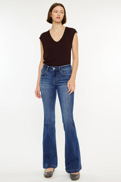 KanCan | Petite Mid Rise Flare Jeans
