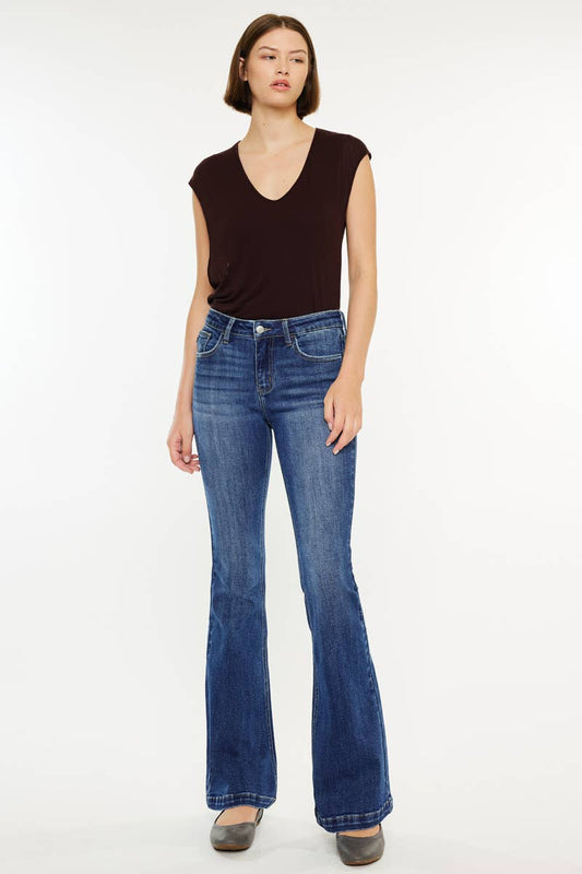 KanCan | Petite Mid Rise Flare Jeans