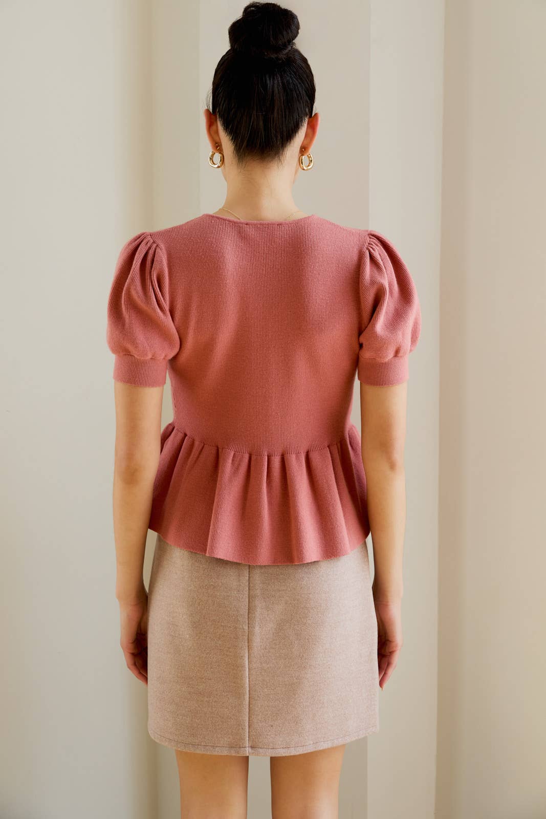 Rose Peplum Cardigan