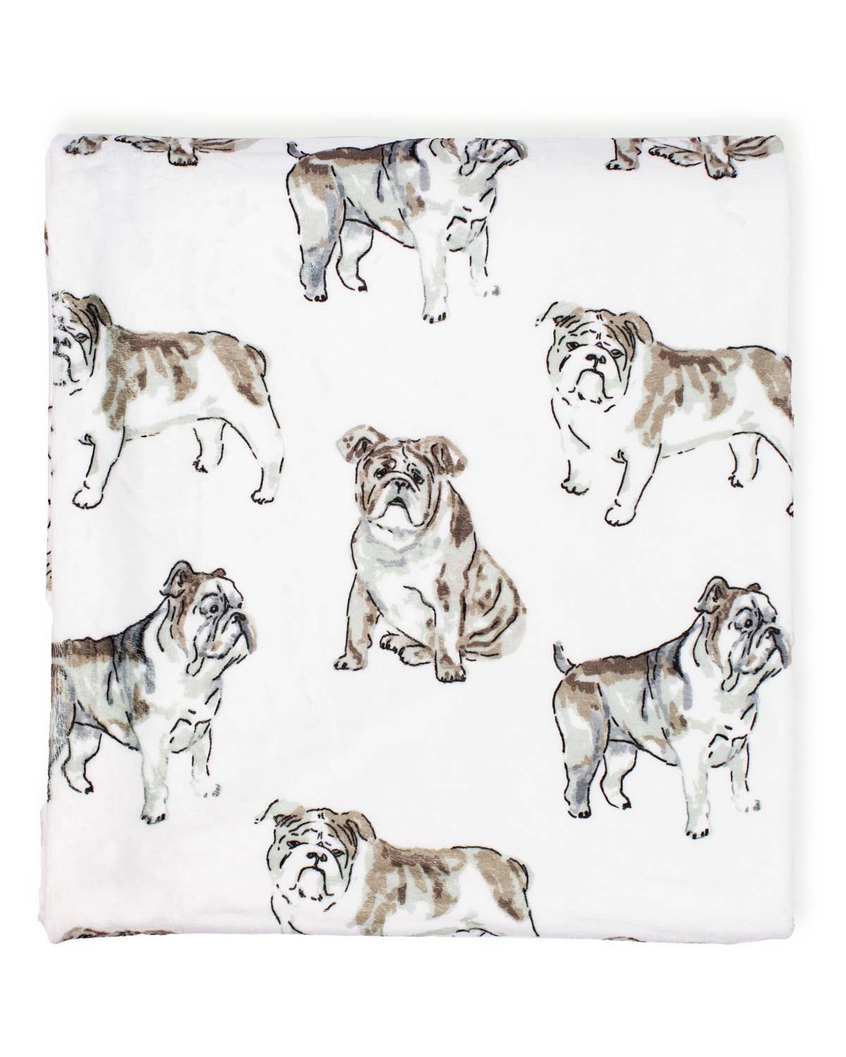 Sunday Snooze Bulldog Throw Blanket