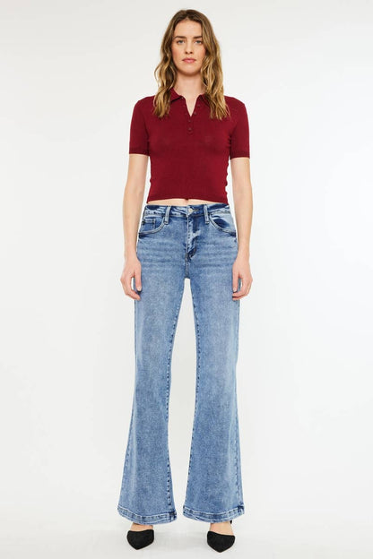 KanCan | High Rise Wide Leg Flare Jean