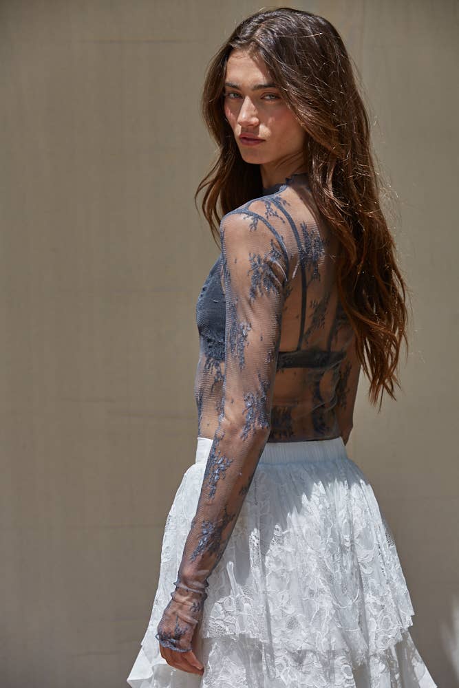 Jacquard Lace Top