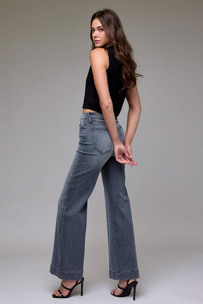 Hidden | Happi Pintuck High Rise Flare