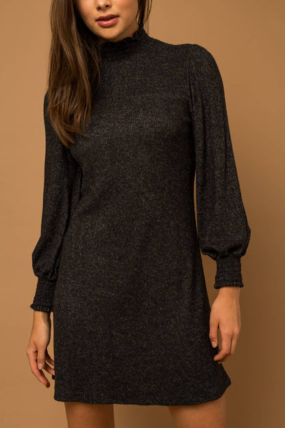 Super Soft Black Midi Dress