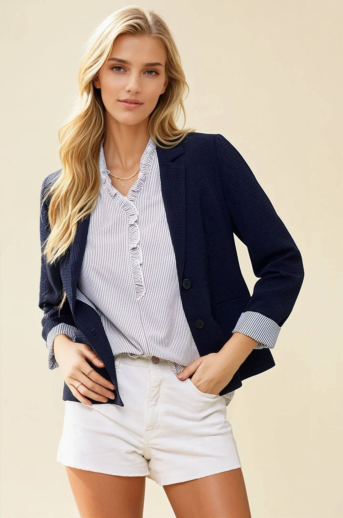 Stripe Lined Blazer