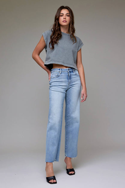 Hidden | Ella Light Wash High Rise Classic Straight