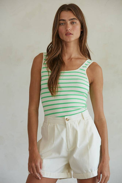 Knit Nylon Spandex Seamless Ribbed Bodysuit