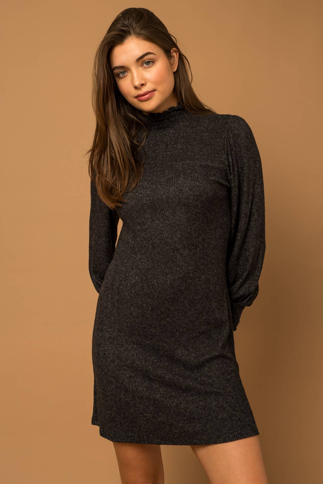 Super Soft Black Midi Dress