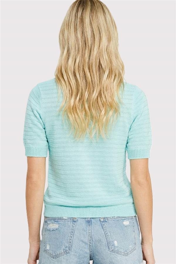 Staccato | Pointelle Short Sleeve Sweater