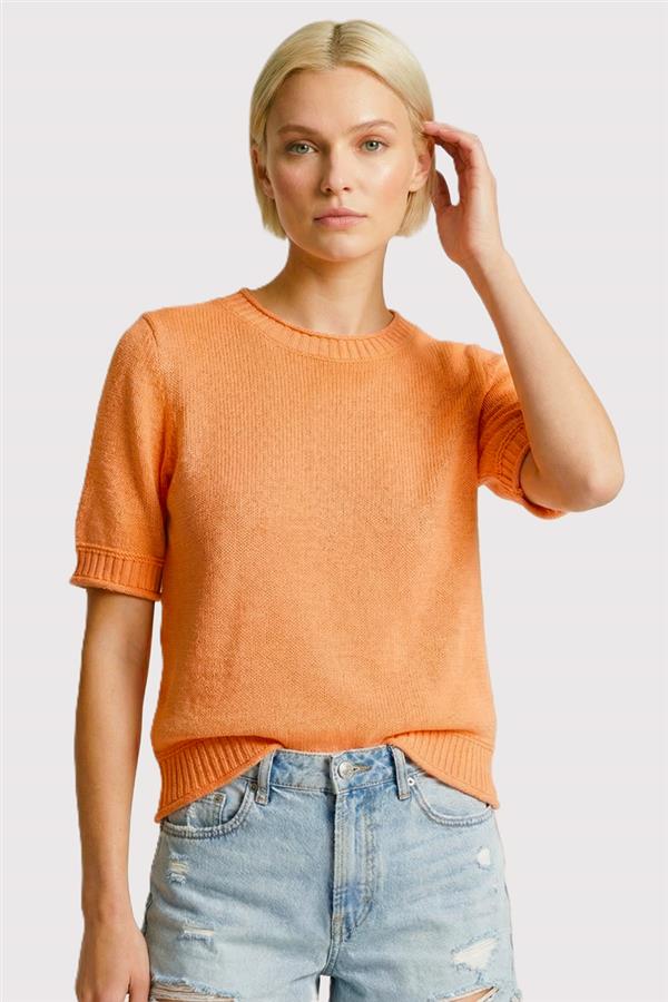 Staccato | Tangerine Short Sleeve Sweater