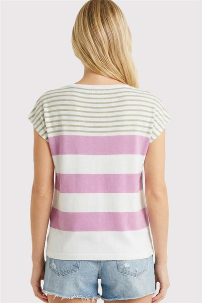 Staccato | Striped Color Block Top