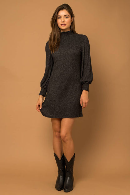 Super Soft Black Midi Dress