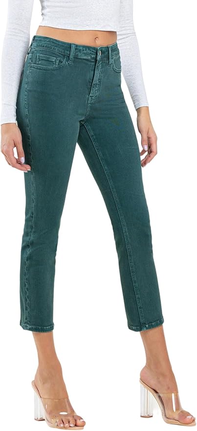 Vervet | High Rise Ankle Slim Straight Jeans