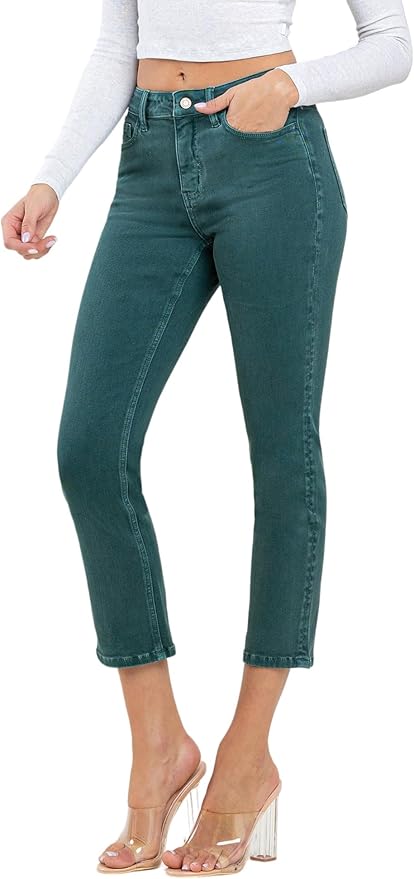 Vervet | High Rise Ankle Slim Straight Jeans