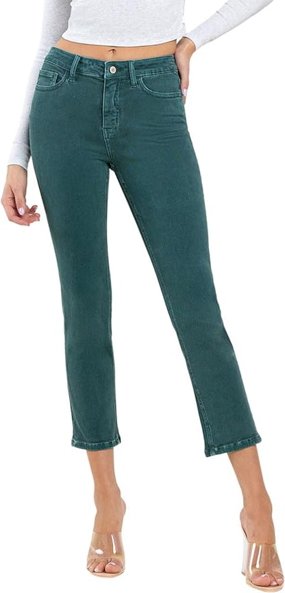 Vervet | High Rise Ankle Slim Straight Jeans
